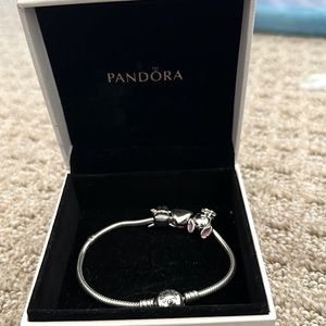Pandora bracelet with charms